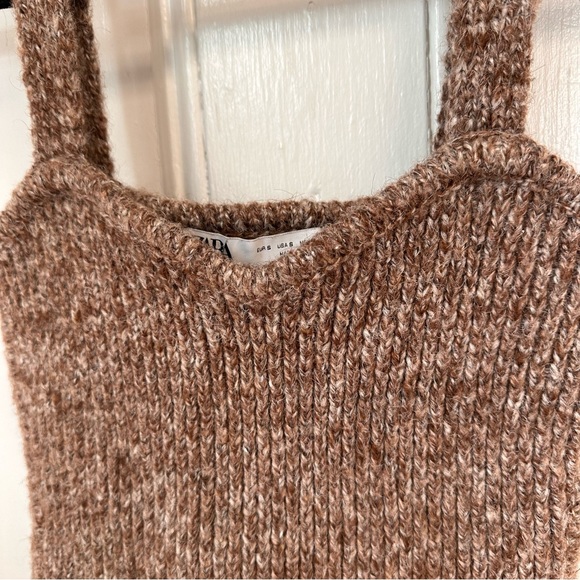 Zara Knit Brown Tank Top - Picture 6 of 12